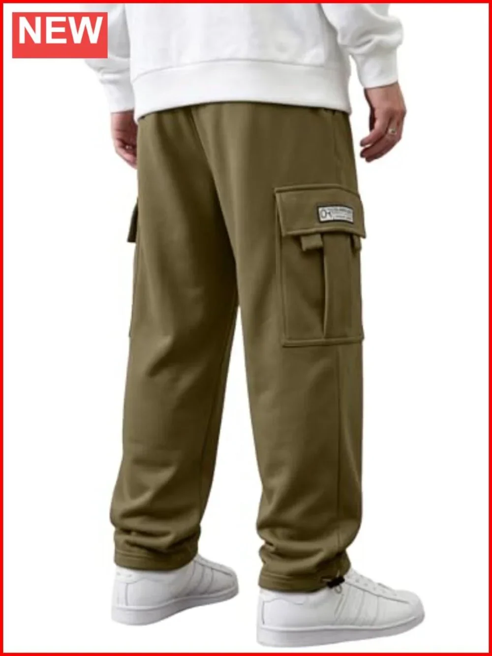Men's Cargo Sweatpants Joggers with 6 Pockets Cotton Polyester